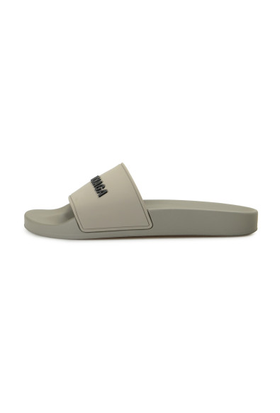 Balenciaga Women's Gray Logo Print Lool Slide Flip Flop Shoes: Picture 2