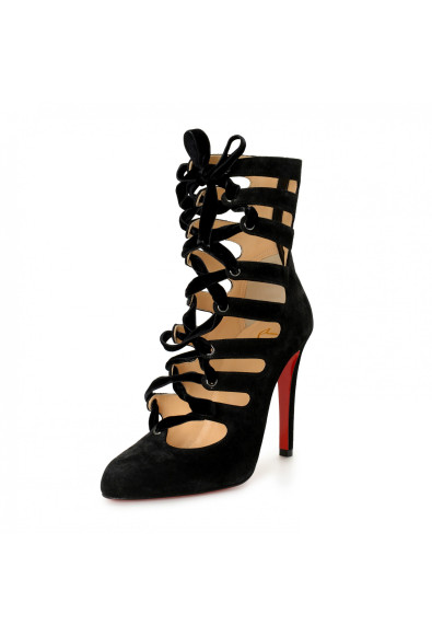 Christian Louboutin Women's PINETITA" Black Suede Leather High Heel Pumps Shoes