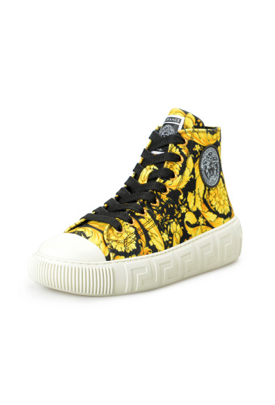 Versace Women's Barocco Print Canvas High Top Fashion Sneakers Shoes