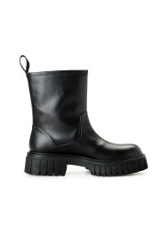 Versace Women's Black Leather Gold Medusa Boots Shoes: Picture 4