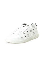 MCM Women's White Leather Logo Print Fashion Sneakers Shoes