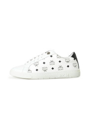 MCM Women's White Leather Logo Print Fashion Sneakers Shoes: Picture 2