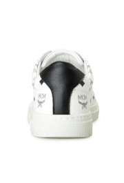 MCM Women's White Leather Logo Print Fashion Sneakers Shoes: Picture 3