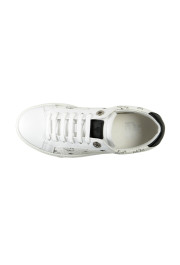 MCM Women's White Leather Logo Print Fashion Sneakers Shoes: Picture 7