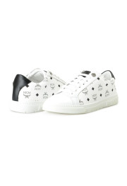 MCM Women's White Leather Logo Print Fashion Sneakers Shoes: Picture 8
