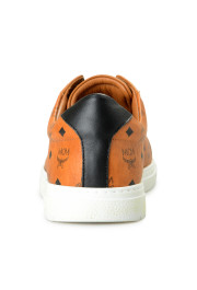 MCM Men's Brown Leather Logo Print Fashion Sneakers Shoes: Picture 3