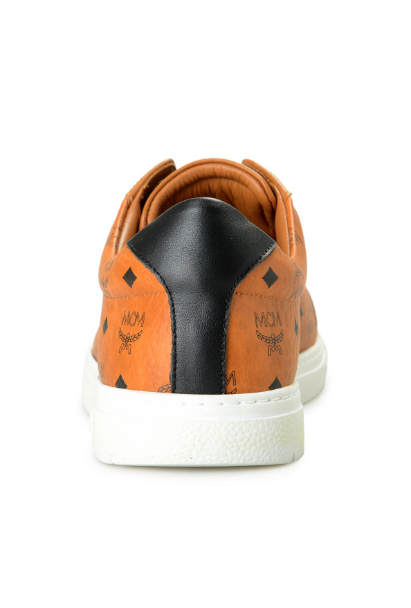 MCM Men's Brown Leather Logo Print Fashion Sneakers Shoes: Picture 3