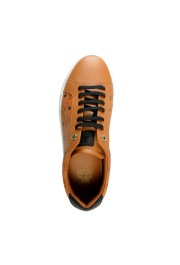 MCM Men's Brown Leather Logo Print Fashion Sneakers Shoes: Picture 7