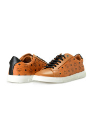 MCM Men's Brown Leather Logo Print Fashion Sneakers Shoes: Picture 8