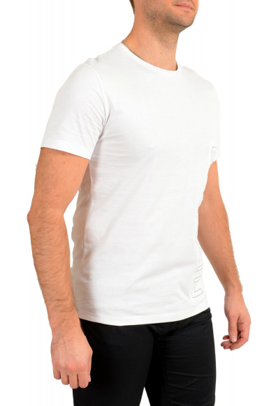 Balmain Men's White Embossed Balmain Logo Crewneck Short Sleeve T-Shirt: Picture 2