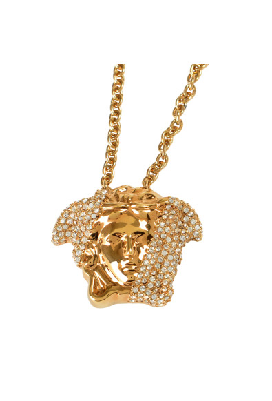 Versace Unisex Gold Color Metal Chain Necklace With Medusa Pendant: Picture 2