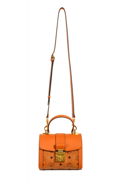 MCM Women's MWEBSXT02 CO01 Brown MCM Print Leather Crossbody Bag