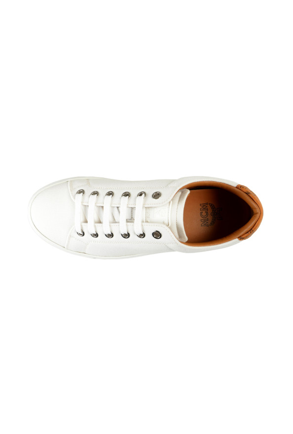 MCM Women's Off White Canvas Fashion Sneakers Shoes : Picture 7