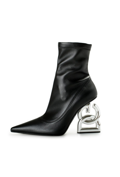 Dolce 
Gabbana Women's "Lollo Pop" Black Logo High Heel Boots Shoes: Picture 2