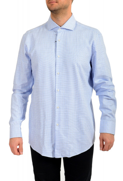 Hugo Boss Men's "Jason" Multi-Color Slim Fit Plaid Long Sleeve Dress Shirt