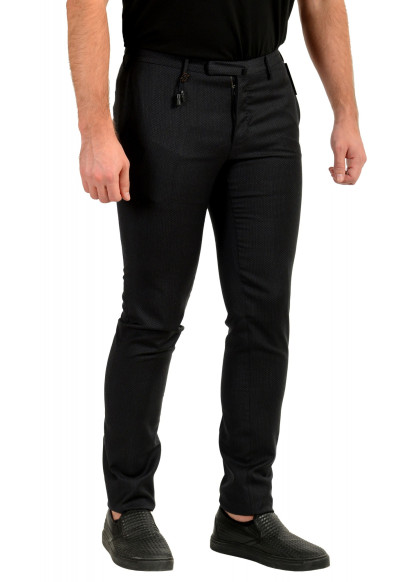 Incotex Slowear Men's Skin Fit Polka Dot Flat Front 100% Wool Pants: Picture 2