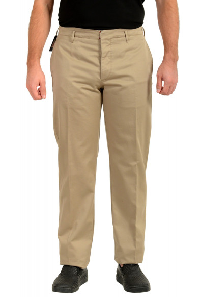 Incotex Slowear Men's Stone Beige Flat Front Casual Pants