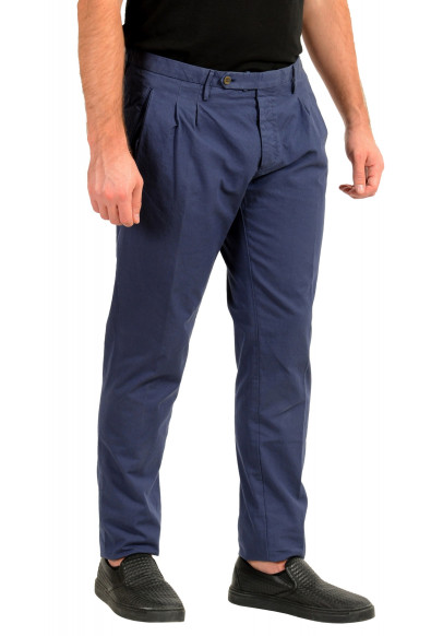 Incotex Slowear Men's Faded Blue Pleated Front Casual Pants: Picture 2