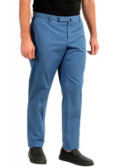 Incotex Slowear Men's Blue "Royal Batavia" Slim Fit Flat Front Casual Pants: Picture 2