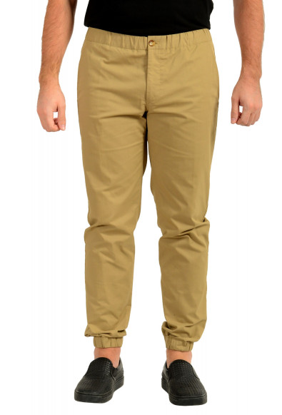 Incotex Slowear Men's Brown Elastic Waist Casual Pants