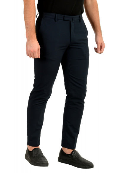 Incotex Slowear Men's Navy Blue Flat Front Casual Pants: Picture 2