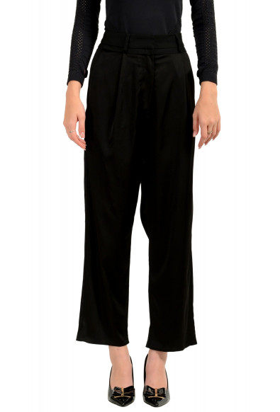 Maison Margiela MM6 Women's Black Straight Leg Cropped Pants 