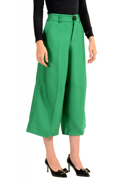 Dsquared2 Women's Green Silk Wide Leg Cropped Pants : Picture 2