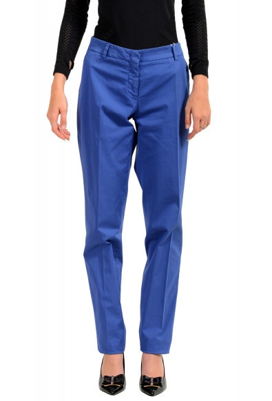 Incotex A Slowear Brand Women's "Lydia" Blue Flat Front Pants