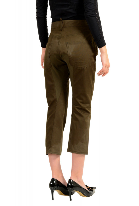 Dsquared2 Women's "ICON" Olive Green Cropped Pants: Picture 3