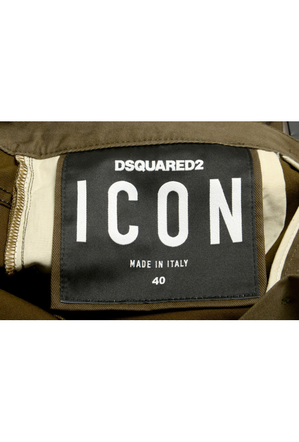 Dsquared2 Women's "ICON" Olive Green Cropped Pants: Picture 4
