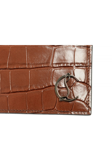 Christian Louboutin Women's Metal Logo Brown Calf Ali Leather Card Case: Picture 2