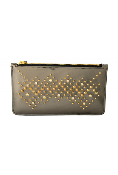 Giuseppe Zanotti Women's Leather Lacquer Silver Beads Decorated Wallet: Picture 2
