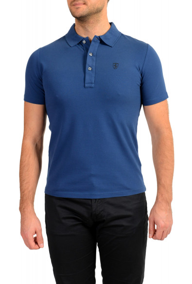 Scuderia Ferrari Men's "Piquet Detail" Blue Short Sleeve Polo Shirt 