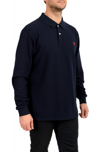 Scuderia Ferrari Men's "Classic Polo Piquet" Navy Blue Long Sleeve Polo Shirt: Picture 2