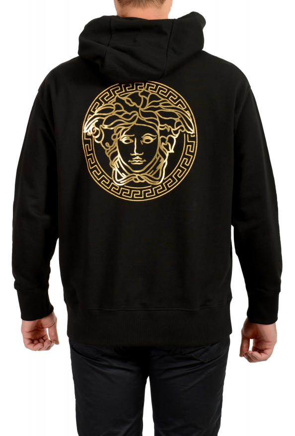 Fendace Men's Black&Gold New Logo Embroidery Hooded Sweatshirt Hoodie: Picture 3