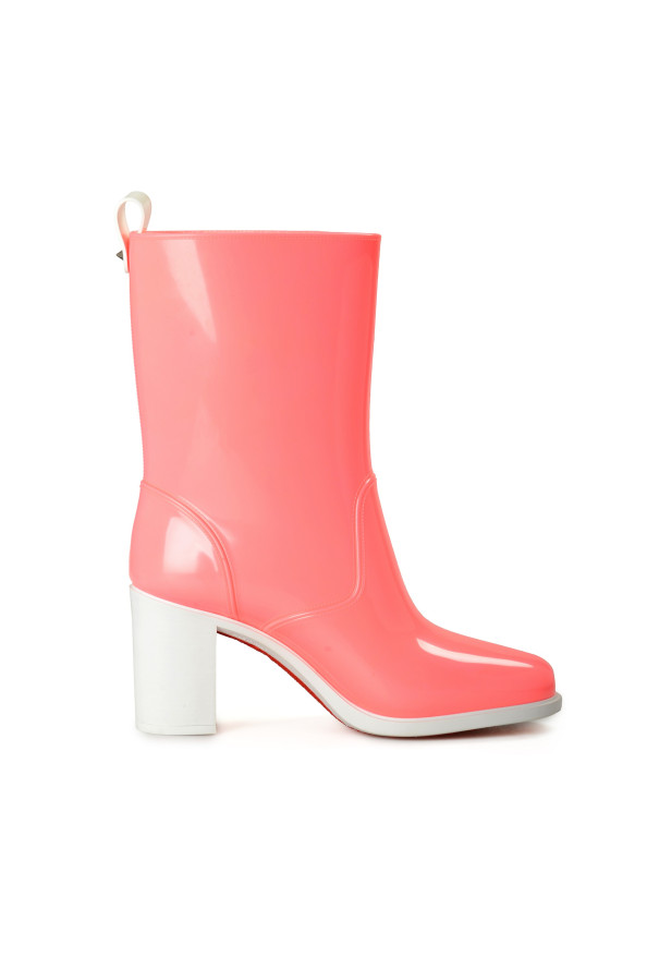 Christian Louboutin Women's "Version Splash" Pink Heeled Rain Boots Shoes: Picture 4
