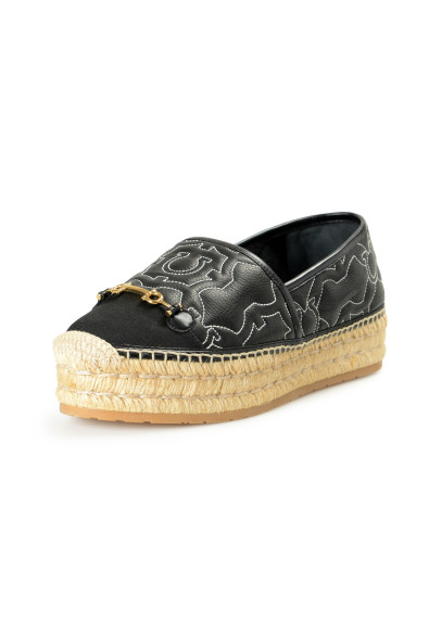 Salvatore Ferragamo Women's "Kim Gal" Leather Platform Loafers Espadrille Shoes
