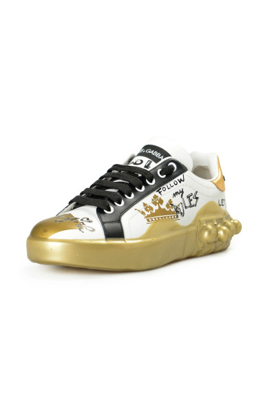 Dolce 
Gabbana Women's Multi-Color Leather Sneakers Shoes 