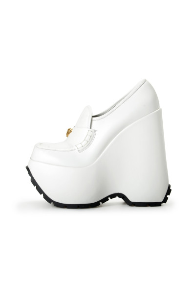 Versace Women's Gold Medusa Logo 100% Leather Platform Booties Shoes: Picture 2