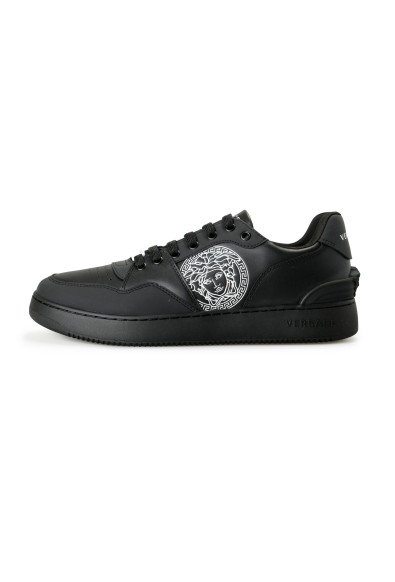 Versace Men's Medusa Logo Black Leather Sneakers Shoes : Picture 2