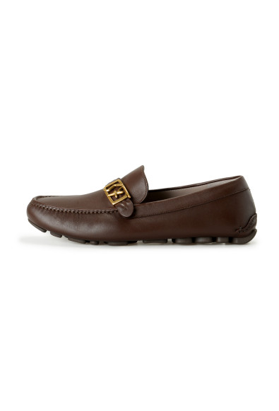 Salvatore Ferragamo Men's "NEVADA" Brown Leather Car Slip On Loafers Shoes: Picture 2