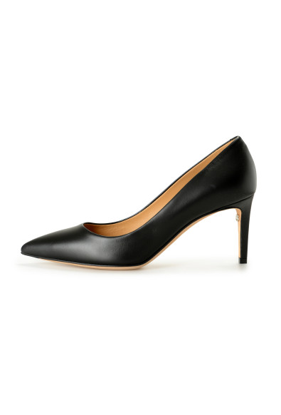 Salvatore Ferragamo Women's "ILARY 70" Black Leather Heeled Pumps Shoes: Picture 2