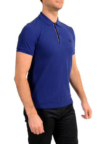 Burberry Men's "Oxford" Bright Blue Short Sleeve Polo Shirt: Picture 2
