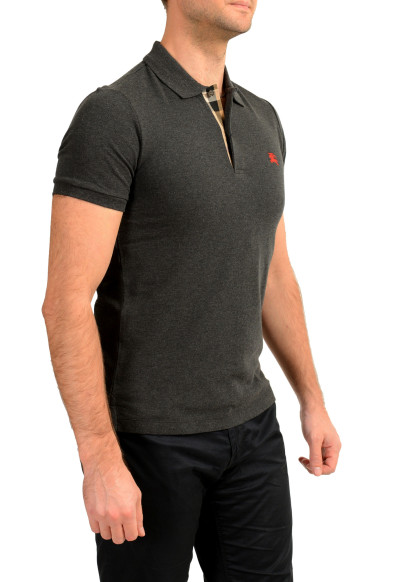 Burberry Men's "Oxford" Dark Charcoal Short Sleeve Polo Shirt: Picture 2