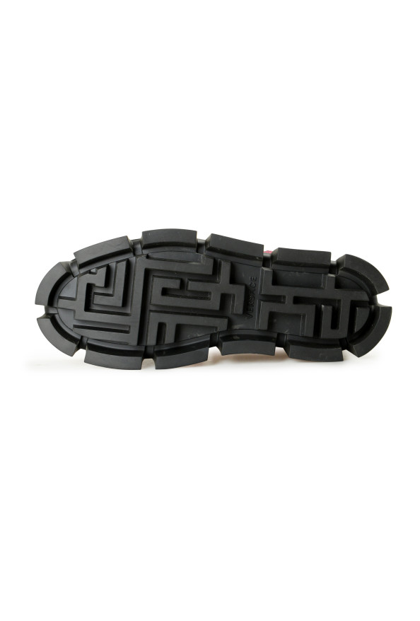 Versace Men's Black Leather Platform Boots Sneakers Shoes: Picture 6