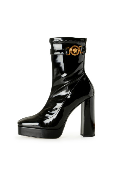 Versace Women's Black High Heel Platform Boots Shoes: Picture 2