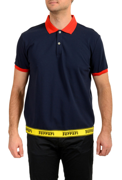 Scuderia Ferrari Men's Piquet Ferrari Tape Short Sleeve Polo Shirt