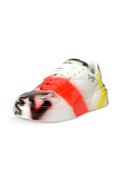 Dolce 
Gabbana Men's Painted Leather Athletic Sneakers Shoes