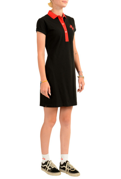 Scuderia Ferrari Women's Black "Piquet Contrast" Short Sleeve Polo Dress: Picture 2