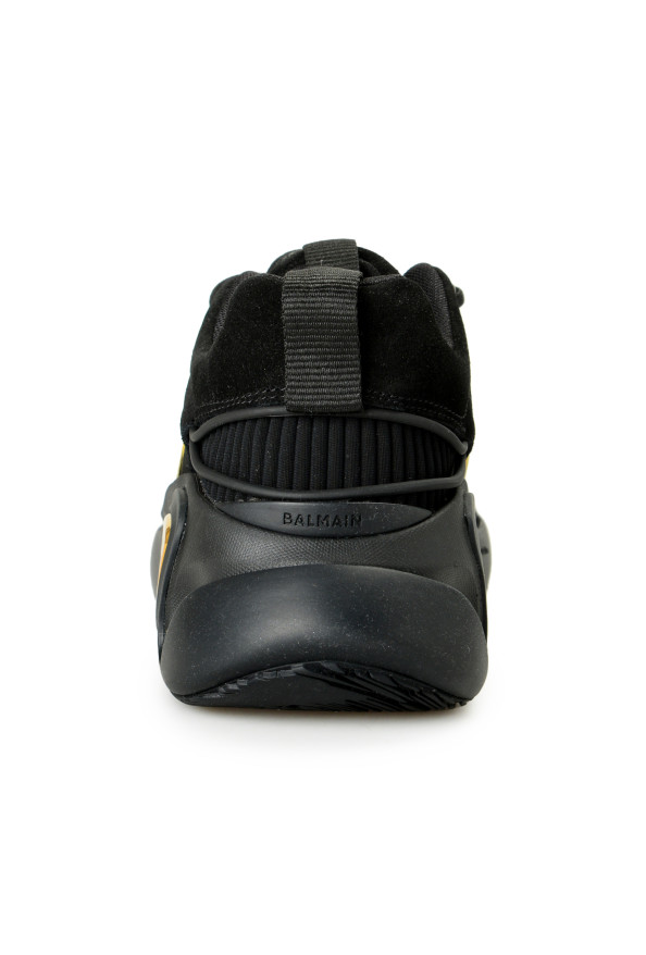 Balmain Women's "B Runner" Black 
Gold Athletic Sneakers Shoes: Picture 3